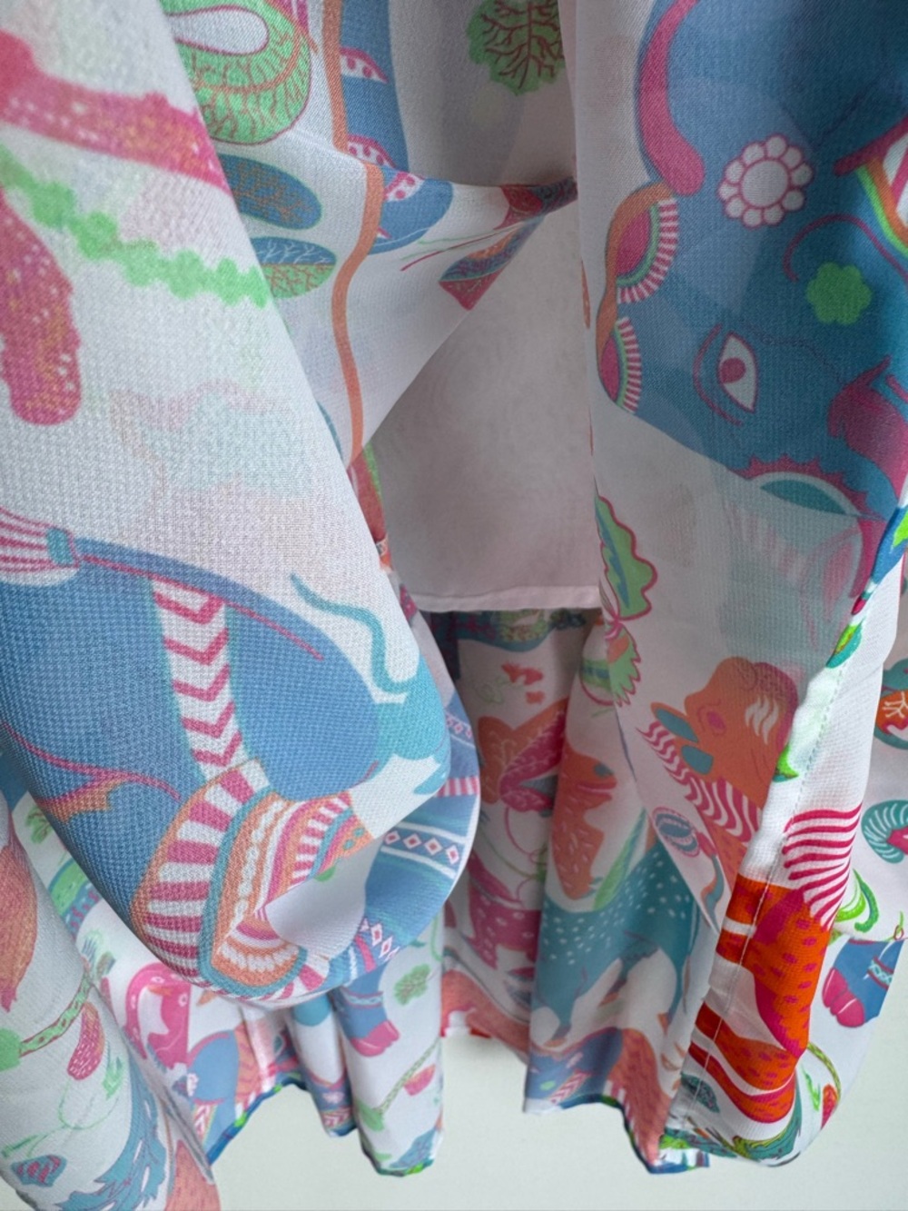 Gretchen Scott Ipanema Long Maxi Tiered Skirt Animal Kingdom Women Medium Bright - Picture 6 of 9